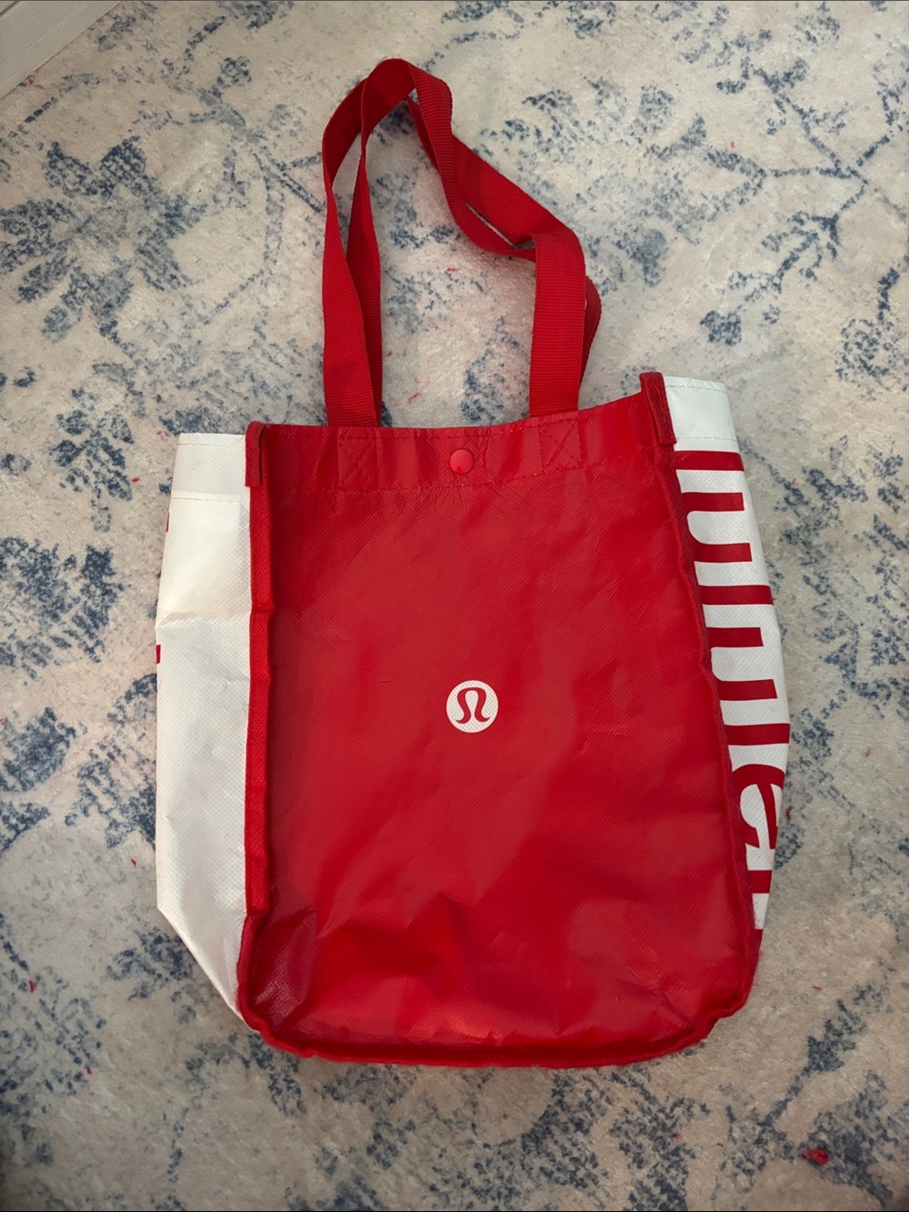 lululemon athletica Red and White Tote Bag